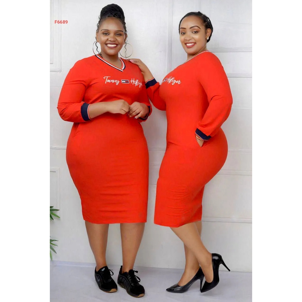 Tommy Hilfiger Red Midi Dress for Women